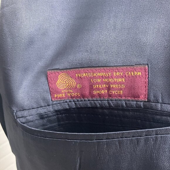 Jos A Bank Suit Men 42/34Wx31L Gray Prince Edward Plaid Wool Classic Career 2pc - Picture 8 of 16